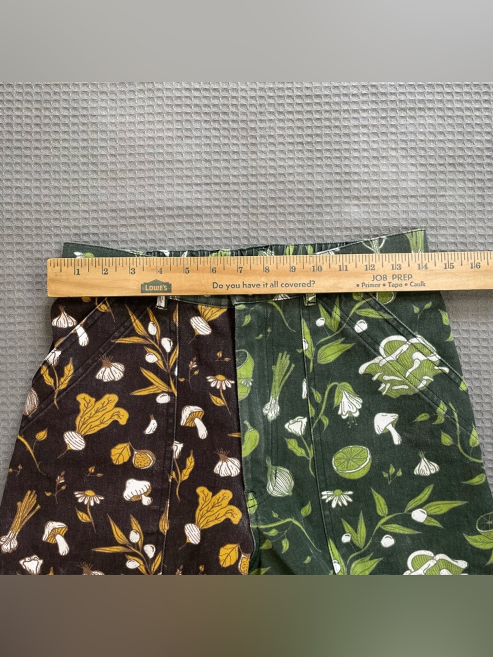 Big Bud Press Work Pants Two Tone Cookbook Print Small Womens Green Brown Multi - Picture 7 of 10